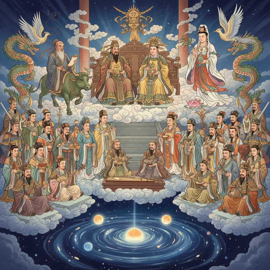 Exploring Chinese Deities and Immortals in Daoist and Buddhist Creation Myths