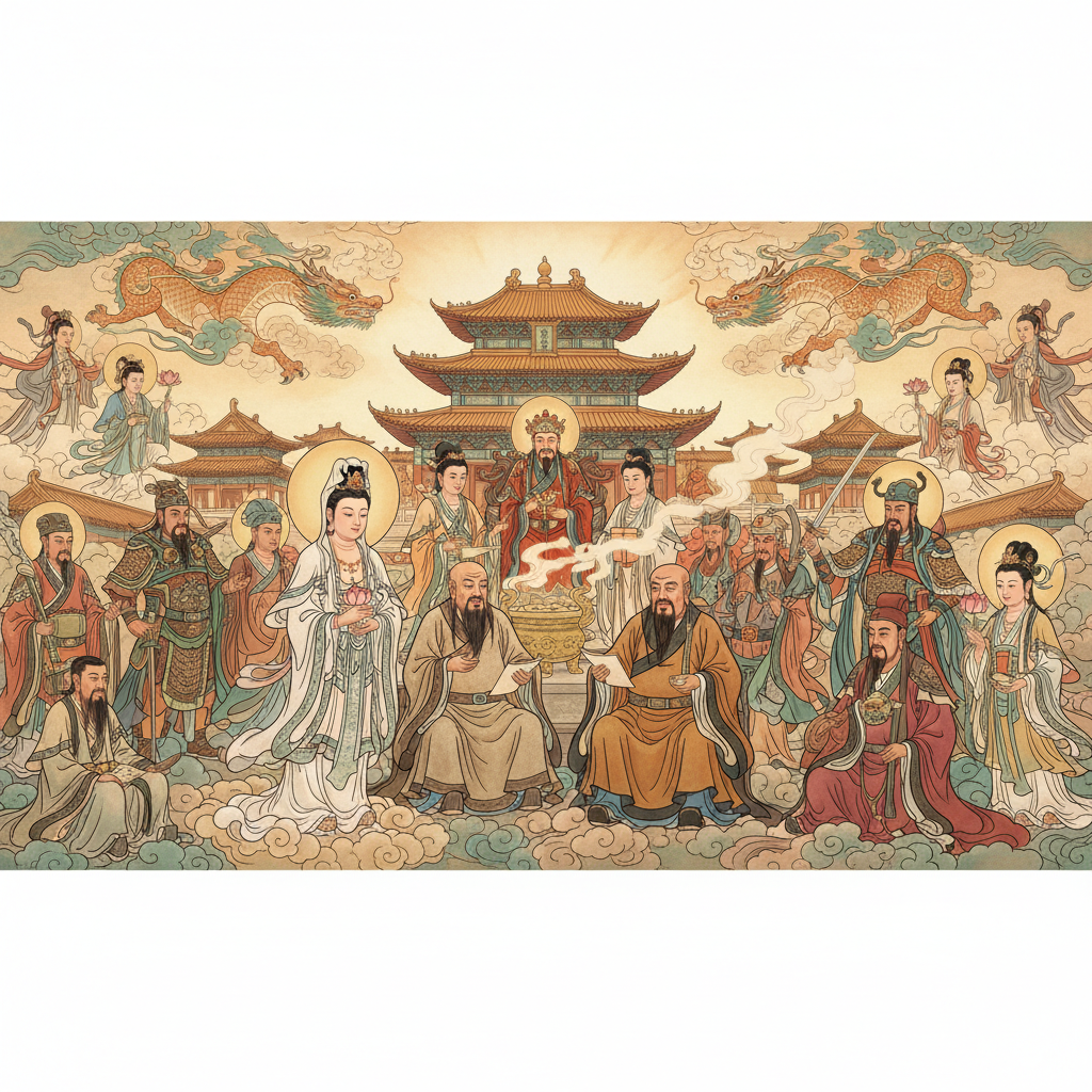 Exploring the Rich Tapestry of Chinese Deities and Immortals in Temples