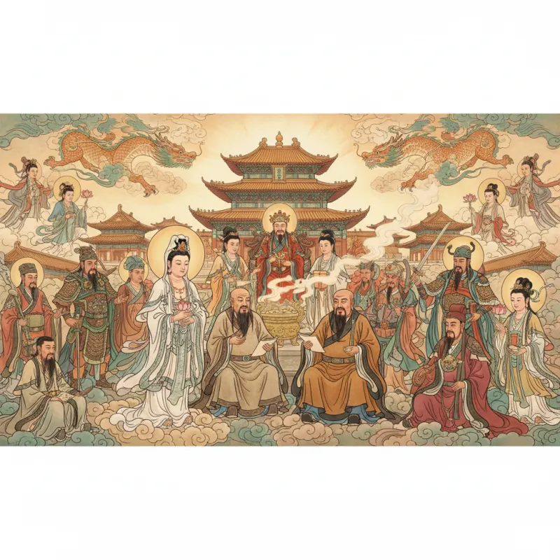 Exploring the Rich Tapestry of Chinese Deities and Immortals in Temples