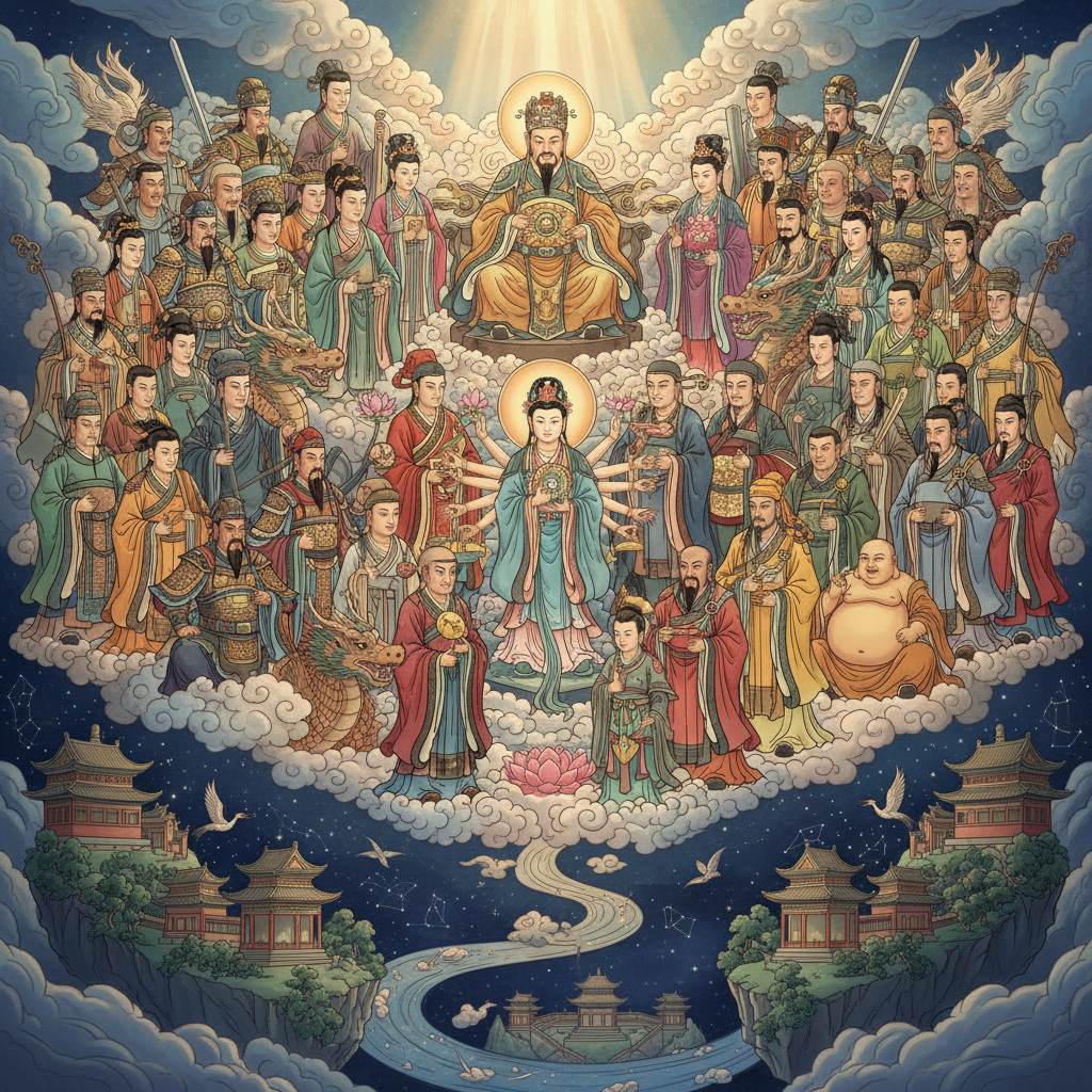 Exploring the Rich Pantheon of Chinese Deities and Immortals in Daoism and Buddhism